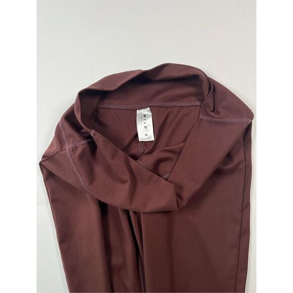 WILO the Label Women's Burgundy Activewear Stretch Ankle Flare Pants Size Medium - Picture 3 of 9